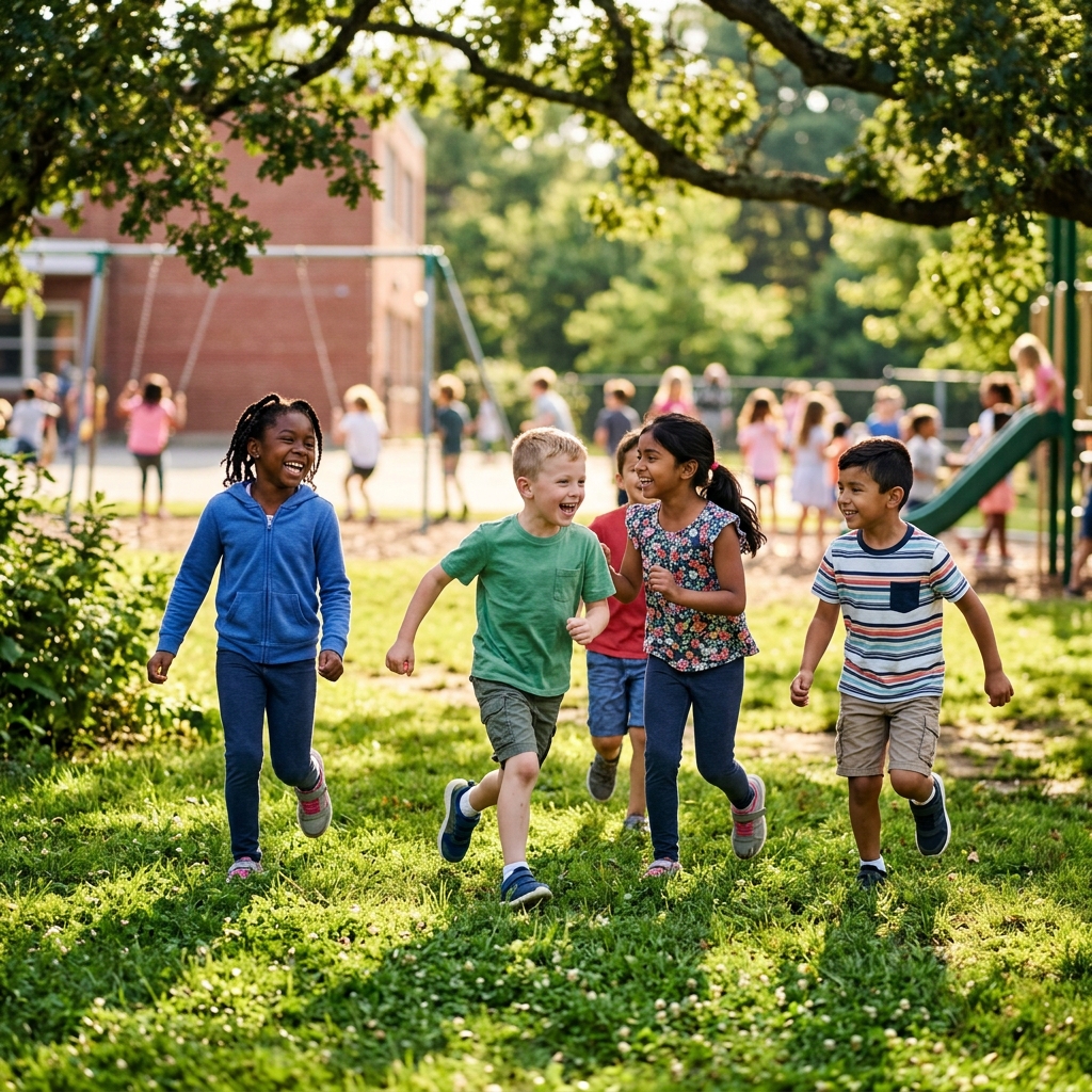 Students Playing