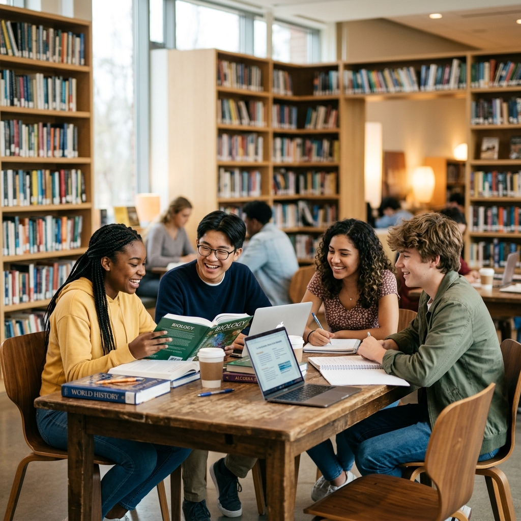 Students Studying